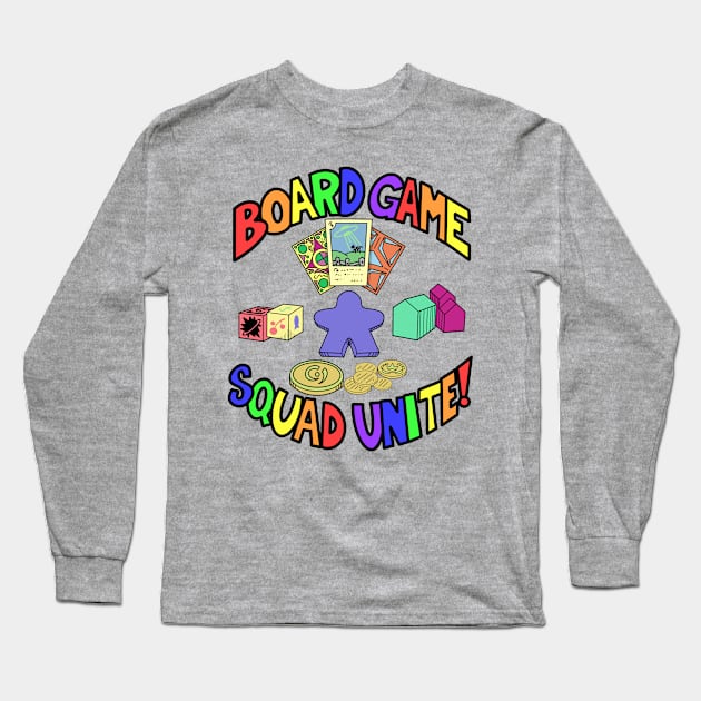 Board Game Squad Unite Long Sleeve T-Shirt by Levi Mote